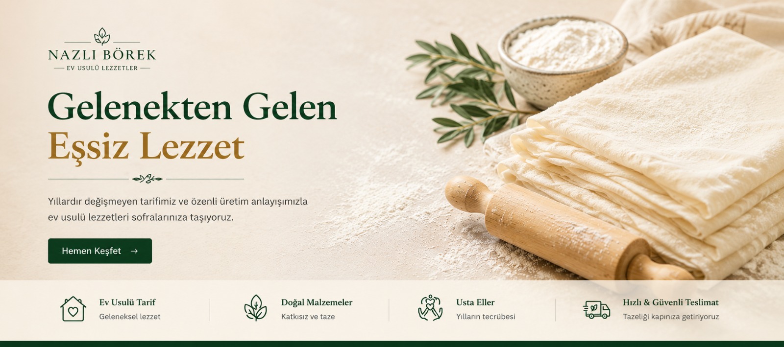 Nazlı Börek - Gelenekten gelen eşsiz lezzet